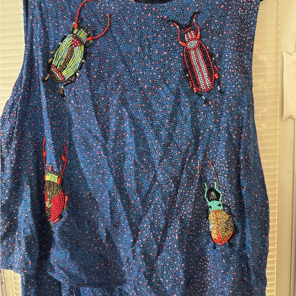 Anthropologie beaded scarab beetle jumpsuit - Picture 2 of 3